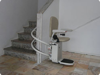 escada curva cadeira elevador